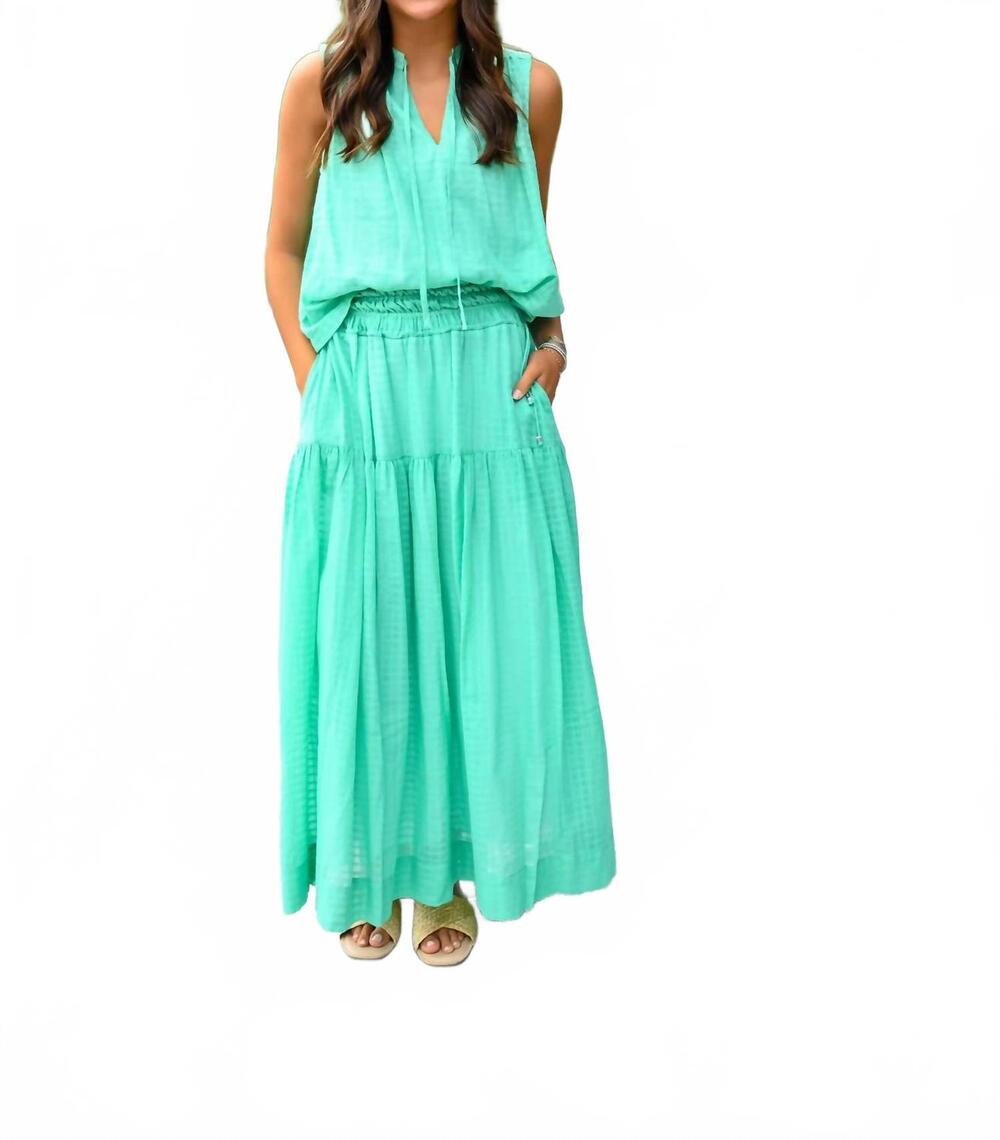 NEW ELAN maxi skirt set in mint